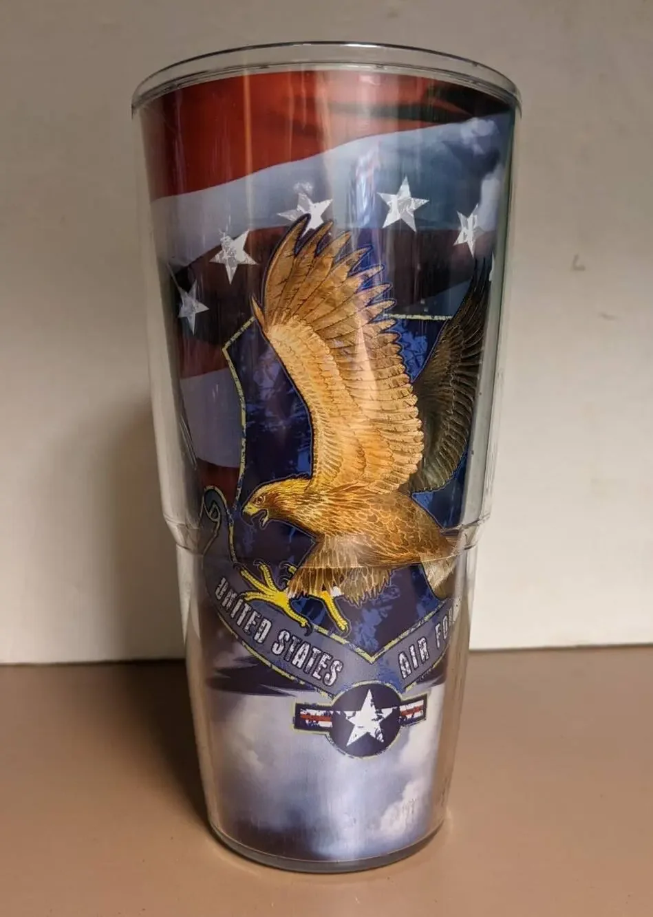 Tervis usa PATRIOT JULY Air Force American Flag Eagle Clear Tumbler Guy Harvey